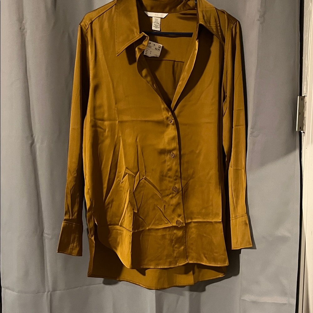 H&M Golden Button-Down Shirt